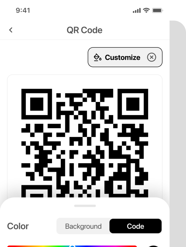 Scanned QR code